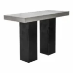 PRITI 63 Inch Outdoor Bar Table Grey Contemporary