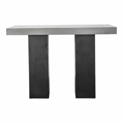 PRITI 63 Inch Outdoor Bar Table Grey Contemporary