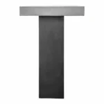 PRITI 63 Inch Outdoor Bar Table Grey Contemporary