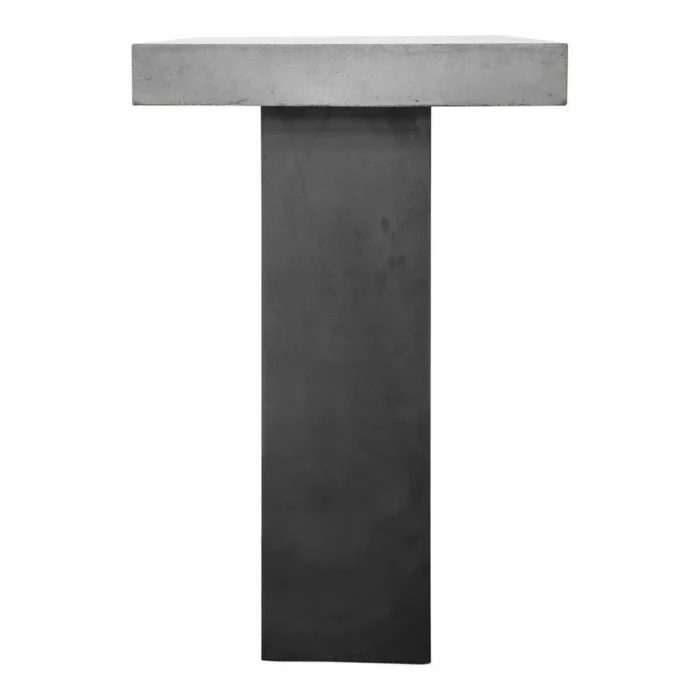 PRITI 63 Inch Outdoor Bar Table Grey Contemporary