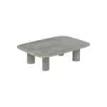 PRITI Coffee Table Travertine Silver Rectangular