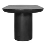 PRITI 83 Inch Outdoor Dining Table Black Concrete Contemporary