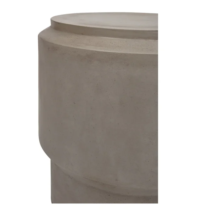 PRITI Barrel Concrete Round End Table