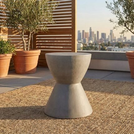 Exclusive Paloma Concrete Side Table – Priti