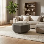 Concrete Charcoal Coffee Table - PRITI - Image 4