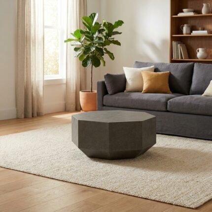 Concrete Charcoal Coffee Table - PRITI