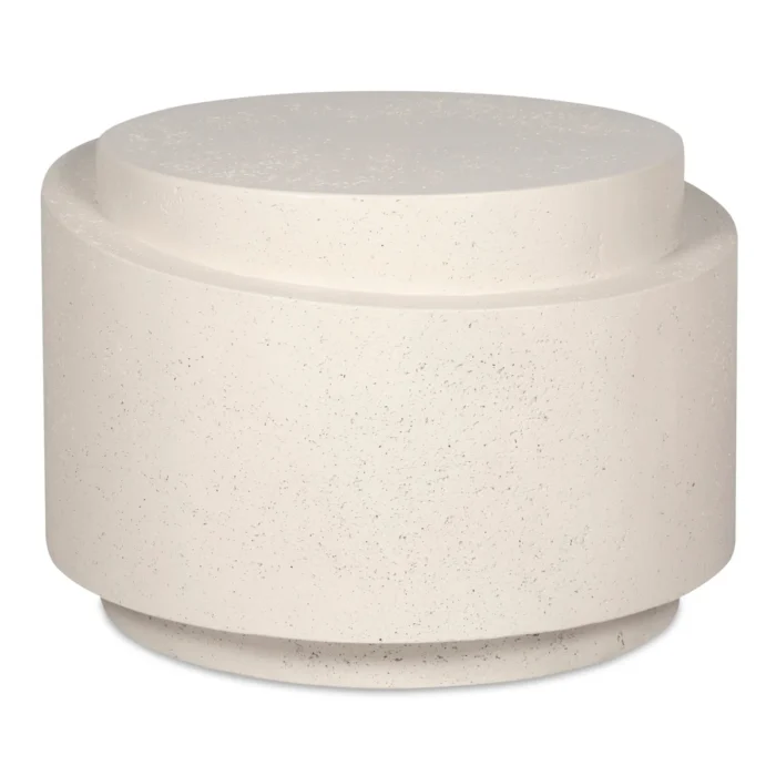 PRITI Cosmo Concrete and Stone Outdoor Round Accent Table