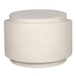 PRITI Cosmo Concrete and Stone Outdoor Round Accent Table