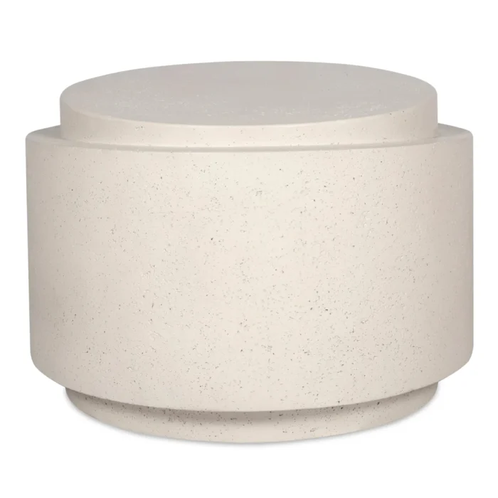 PRITI Cosmo Concrete and Stone Outdoor Round Accent Table