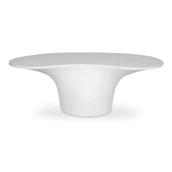 PRITI Yumi Concrete Outdoor Oval Coffee Table