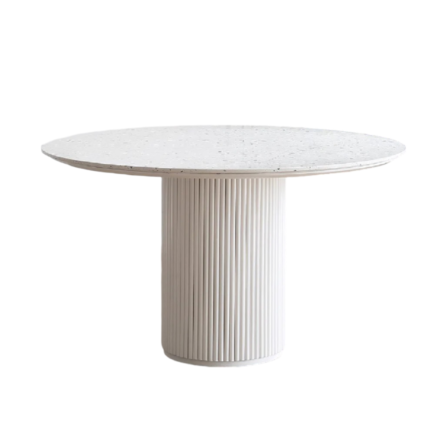 PRITI contemporary terrazzo countertop solid wood round dining table