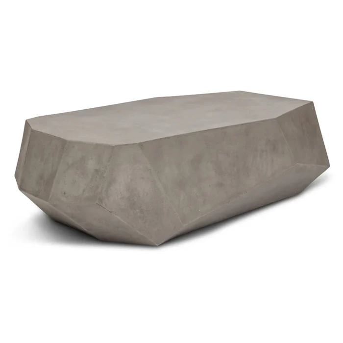 PRITI Kristal Concrete Geometric Coffee Table