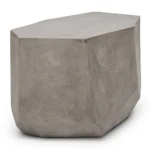 PRITI Kristal Concrete Geometric End Table