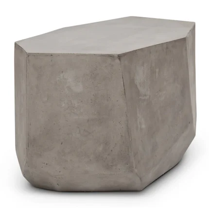 PRITI Kristal Concrete Geometric End Table