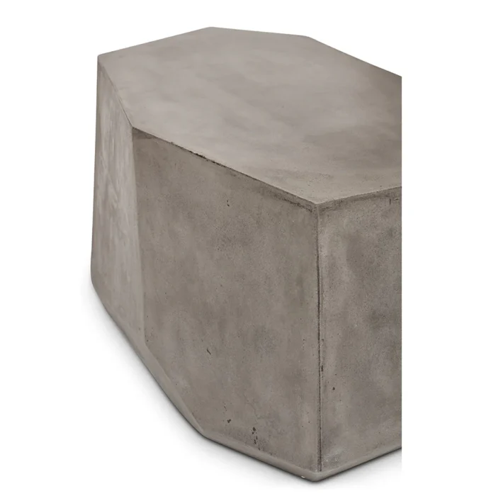 PRITI Kristal Concrete Geometric End Table