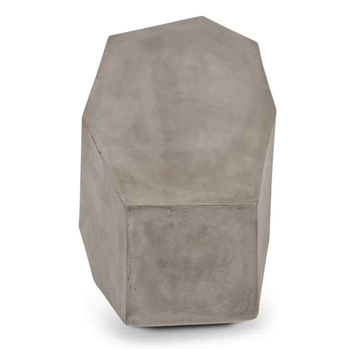 PRITI Kristal Concrete Geometric End Table