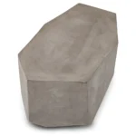 PRITI Kristal Concrete Geometric End Table