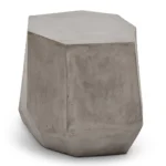 PRITI Kristal Concrete Geometric End Table