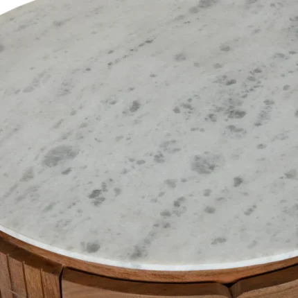 PRITI COFFEE TABLE WOOD MARBLE 85X85X45