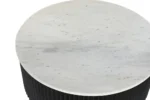 PRITI COFFEE TABLE METAL MARBLE 80X80X40 BLACK