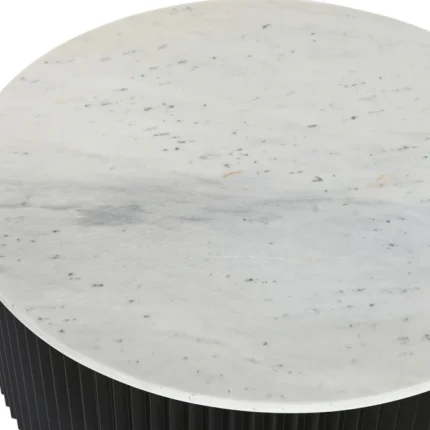 PRITI COFFEE TABLE METAL MARBLE 80X80X40 BLACK