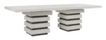 PRITI Meditation Rectangle Dining Table - White Outdoor Dining Table