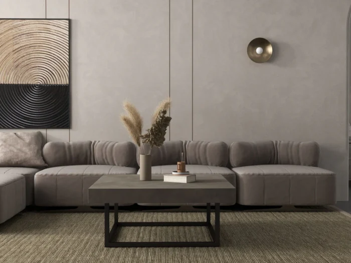 PRITI Miami Concrete Square Coffee Table