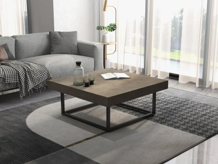 PRITI Miami Concrete Square Coffee Table
