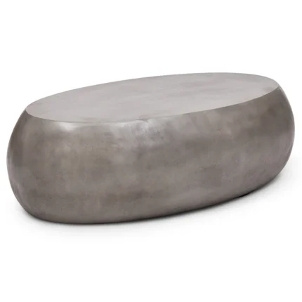 PRITI Pebble Concrete Oval Coffee Table