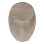 PRITI Pebble Concrete Oval End Table