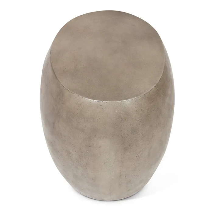PRITI Pebble Concrete Oval End Table