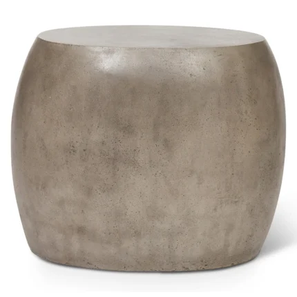 PRITI Pebble Concrete Oval End Table