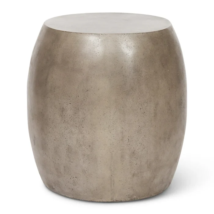 PRITI Pebble Concrete Oval End Table