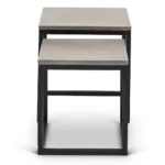 PRITI Stax Concrete Nesting End Table (Set of 2)