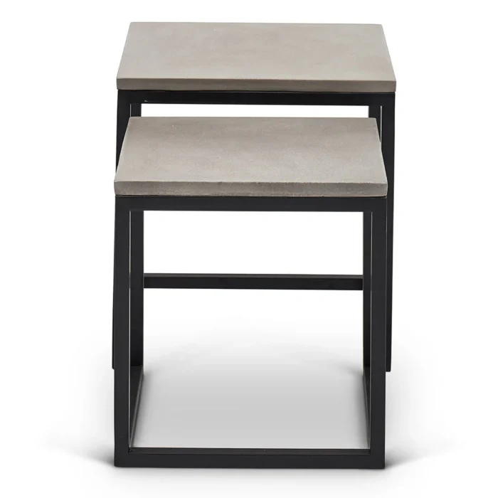 PRITI Stax Concrete Nesting End Table (Set of 2)
