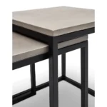 PRITI Stax Concrete Nesting End Table (Set of 2)