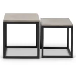PRITI Stax Concrete Nesting End Table (Set of 2)