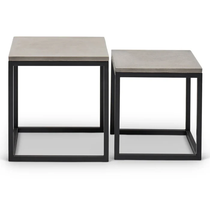 PRITI Stax Concrete Nesting End Table (Set of 2)