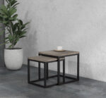 PRITI Stax Concrete Nesting End Table (Set of 2)
