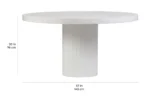 PRITI Tama Round Dining Table - Slate Gray Outdoor Dining Table