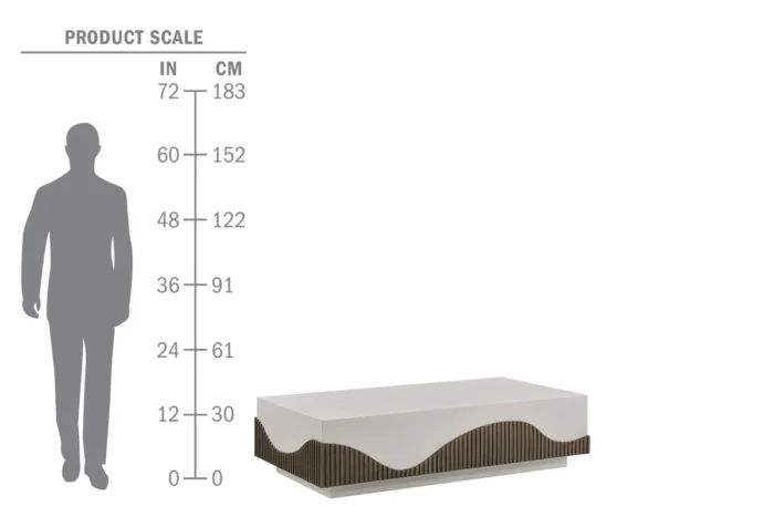 PRITI Rectangle Coffee Table - White Outdoor Coffee Table