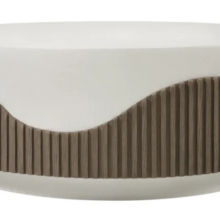 PRITI Round Coffee Table - White Outdoor Coffee Table