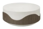 PRITI Round Coffee Table - White Outdoor Coffee Table