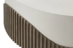 PRITI Round Coffee Table - White Outdoor Coffee Table