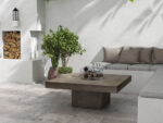 PRITI Una Concrete Outdoor Square Coffee Table