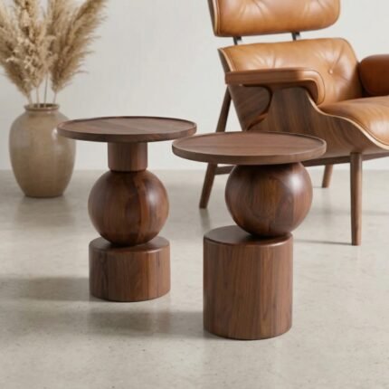 PRITI Solid Wood Side Table