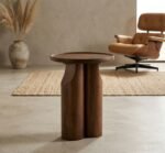 PRITI Solid Wood Side Table Brown (Solid Wood )