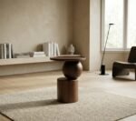 Sereni Seat – Modern Beige Accent Lounge Chair with Solid Wood Frame