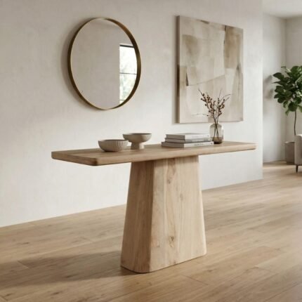 Chic Elegant Wooden Console Table (Solid Wood)