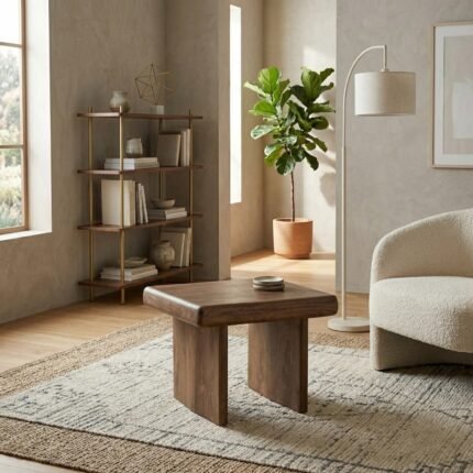 PRITI BROWN WOOD COFFEE TABLE